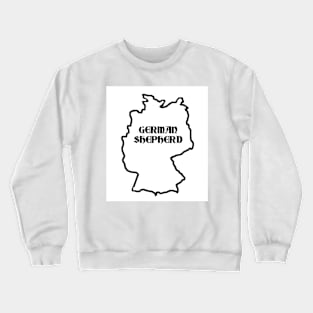 german shepherd origin outline with name Crewneck Sweatshirt